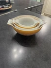 Pyrex Butterfly Gold Cinderella Set Of 4 Mixing/Nesting Bowls 441, 442, 443 &444
