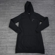Columbia Tunic Hoodie Sweatshirt Women Black Longline Pocket New No Tag Medium