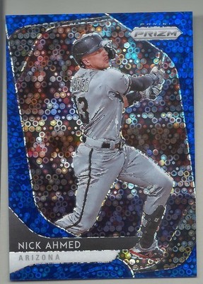 ks 2020 Panini Prizm Nick Ahmed #179 Blue Donut Circles /199 Arizona Diamondback