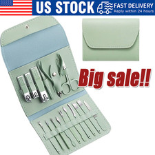 16 Pcs Nail Clippers Set Stainless Steel Manicure Pedicure Cuticle Grooming Tool
