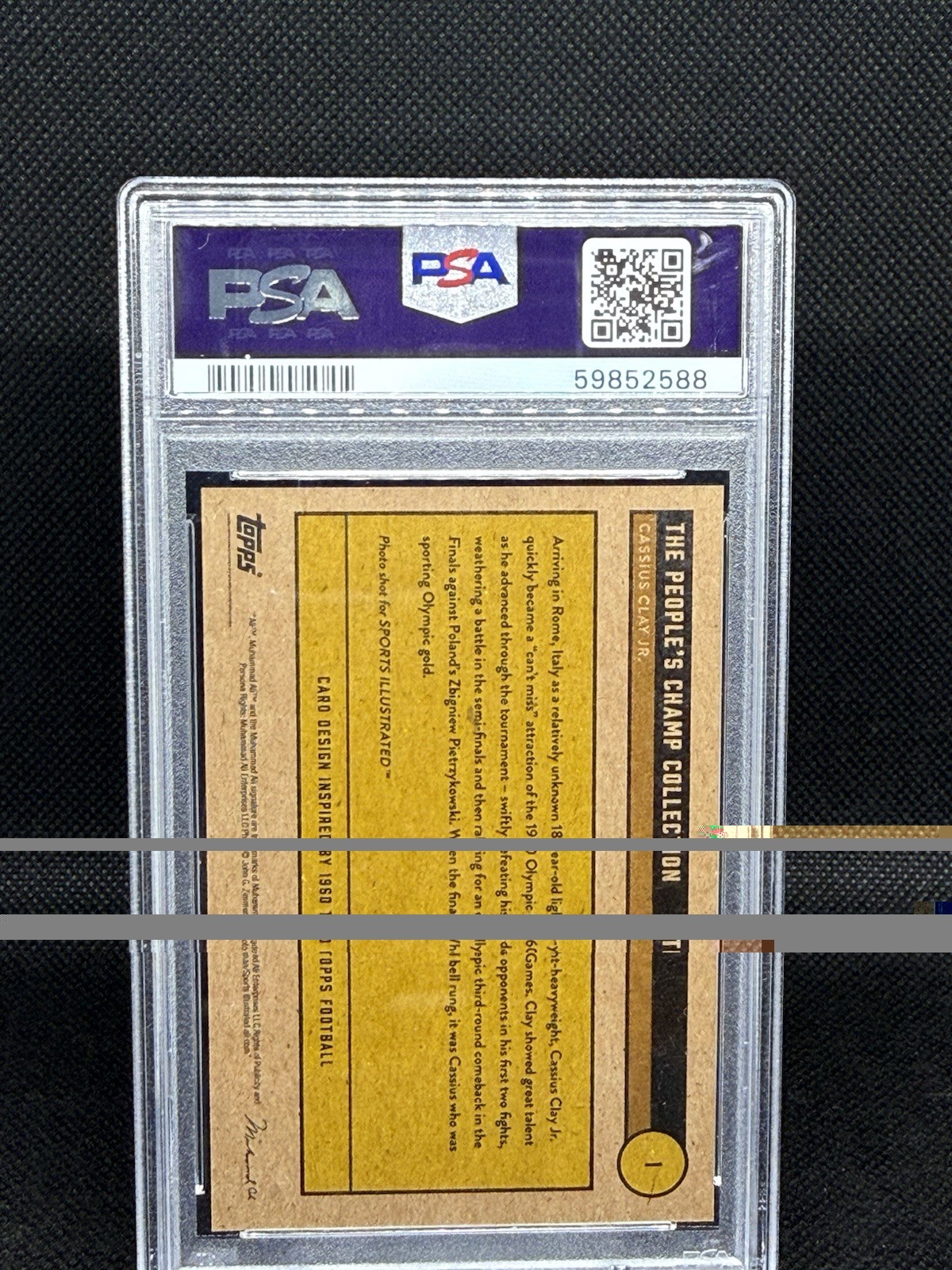 Topps 2021 Muhammad Ali The People's Champ #1 Cassius Clay Jr PSA 10 view 2