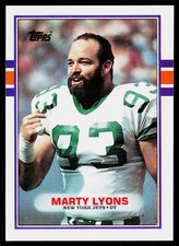 Marty Lyons, 1989 Topps, #229, New York Jets, Football Card