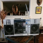 Emerson CTR949 Dual Cassette AM/FM Boombox Mic Mixing Headphone Jack.  *READ*!!!