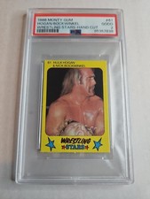 1986 MONTY GUM WRESTLING STARS HAND CUT #61 HULK HOGAN- Bockwinkle HOF PSA 2