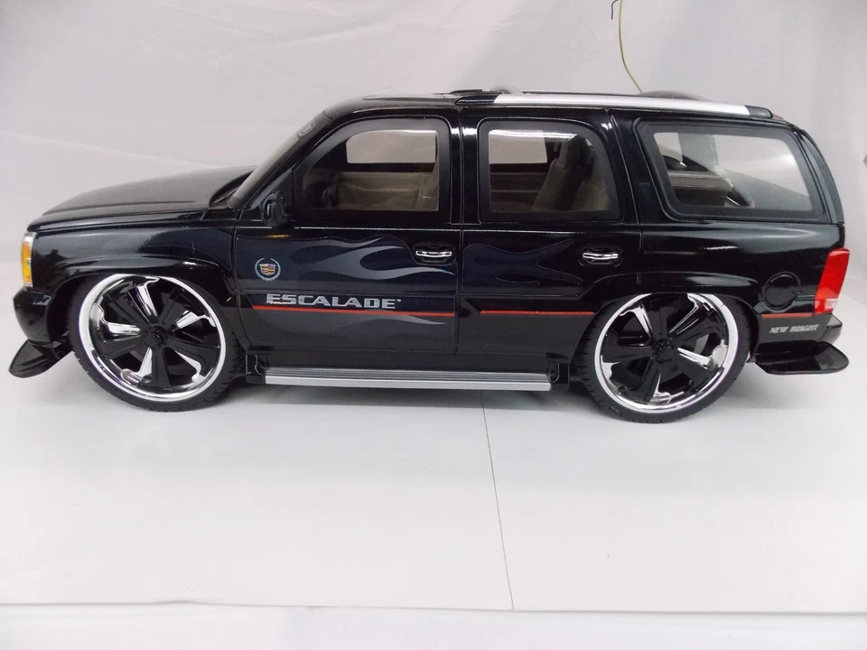 Nuevo Brillante Cadillac Escalade Coche RC Escalade Escala 1/6 Negro Spinners SIN PROBAR con Batería Foto 4 de 4