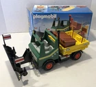 Vintage PLAYMOBIL 1986 RARE Snow Plow Truck 3695 & Box