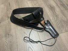 Vtg Hunter 152B Medium Leather Ammo Belt Fits .22 With Jay Pee Lawman Holster