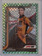 2025 Topps Chrome F1 75th Green Portrait  Refractor #5 Lando Norris  #/99