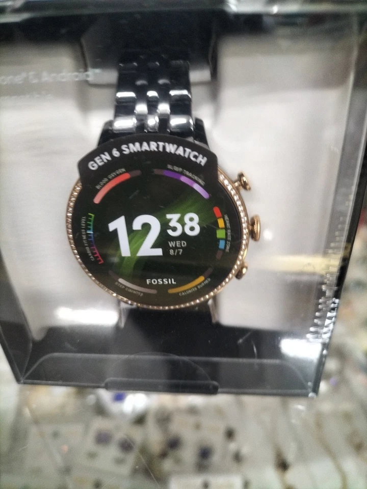 FOSSIL GEN6 44MM CASE FTW6078 WOMEN'S SMART WATCH GUN METAL, OR DARK GREY TONE. - Image 3 of 4