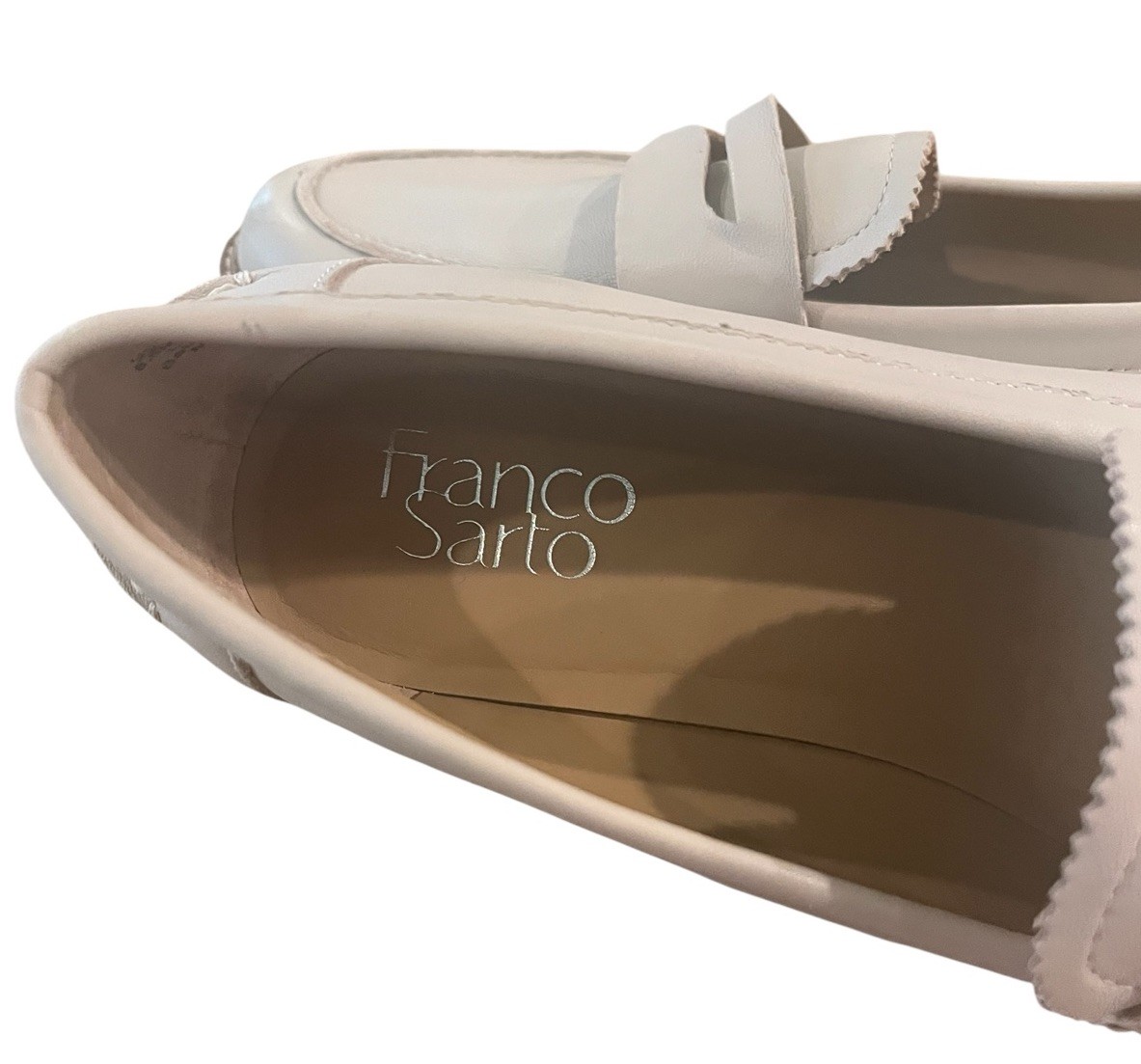 SAOLA Mocassini Franco Sarto Cedra suola a strappo Penny pelle panna grossa