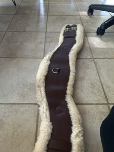 34in Leather Dressage Girth and Breast Plate Missing Strap