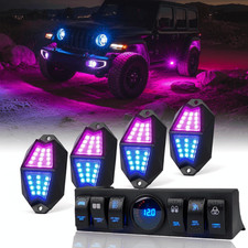 6-switch Panel Rgbw Led Rock Lights Kit For 09-18 Jeep Wrangler Jk Jku Offroad 6-switch Panel Rgbw Led Rock Lights Kit For 09-18 Jeep Wrangler Jk Jku Offroad