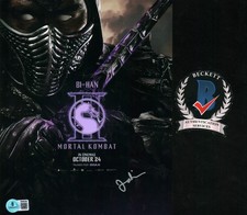 JOE TASLIM SIGNED 8X10 PHOTO MORTAL KOMBAT BI-HAN SUBZERO ACTION STAR BAS COA