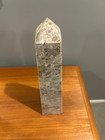 SUPERB LARGE HEAVY 18" BEIGE POLISHED MARBLE OBELISK TOWER in MINT CONDITION — photo 4