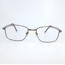 Saki Japan Handmade MOD.317 Brown Metal Rectangular Eyeglass Frames 52-18-145