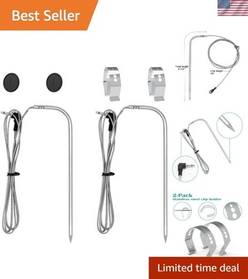 2-Pack Stainless Steel Meat Probes for Masterbuilt Gravity BBQ   Fast & Accurate