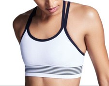 LNDR Women's White Feather Weight Sports Bra AV1062 NWT