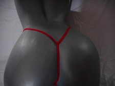 FREDERICK'S OF HOLLYWOOD RED FLORAL G STRING PANTY SIZE XL