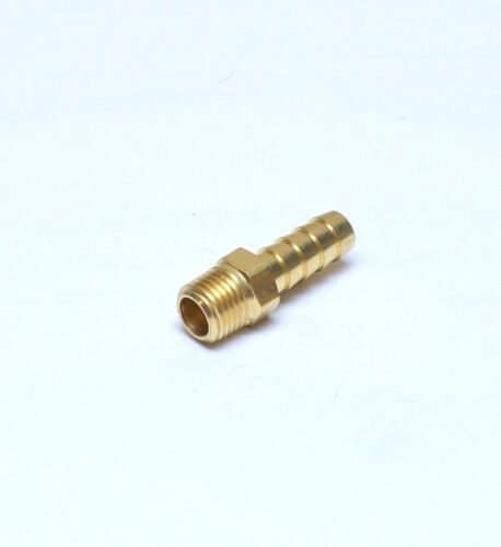 3/8 Hose ID Barb 1/4 Npt Male Straight Fitting Hose End Brass Air Water Oil Gas - Picture 7 of 8