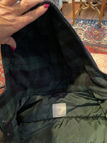 mango man casual navy & black Hooded coat / Jacket size small - Picture 8 of 12