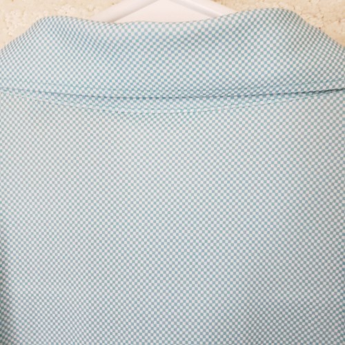 Turtleson Polo Performance Golf Shirt Mens 2XL Blue Geometric Short Sleeve - Picture 9 of 13