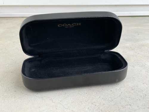 Coach New York Sunglasses Case Black Hard Case Big Case Empty Case Only - Picture 11 of 11