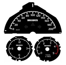 Tachoscheibe 200 km/h + Drehzahlmesser Smart 451 Diesel Xclusive Ultimate Pulse
