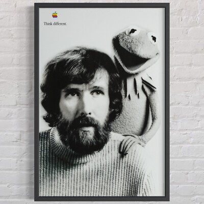 JIM HENSON & Kermit The Frog in Apple Computers  Think Different  1996 Ad Poster