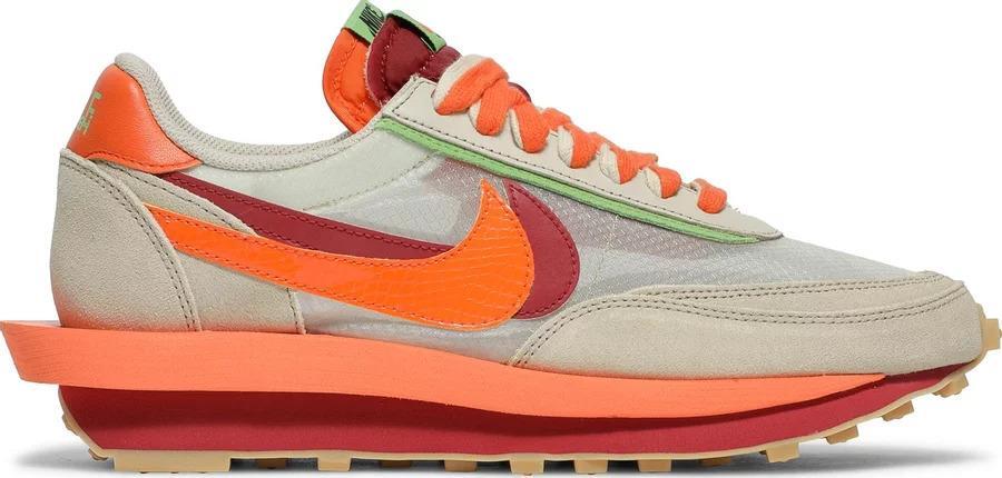 sacai x Clot x Nike LDWaffle Net Orange Blaze for Sale