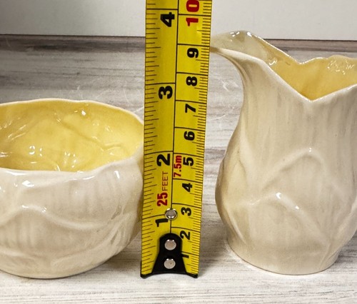 Belleek Ireland Porcelain Lotus Flower Open Sugar Bowl & Creamer Set - Picture 9 of 10