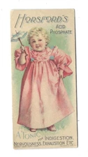 1898 Trade Card Horsfords Acid Phosphate Tonic Rumford Chemical Works Providence