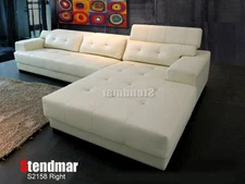 2-Piece Modern White Leather Sofa Set S2158 (Custom Options)