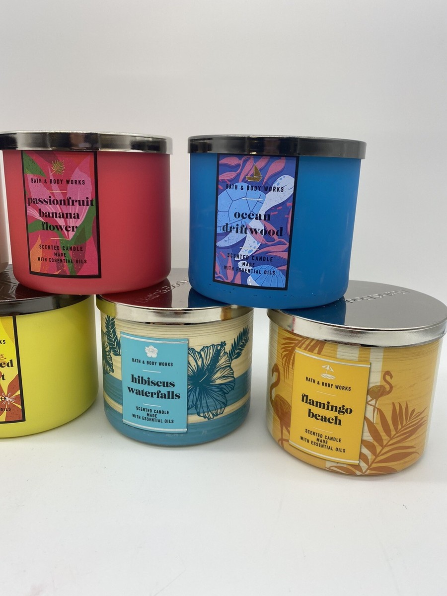 キャンドル BATH&BODYWORKS Candle(3set) BATH & BODY WORKS SUMMER SCENTS 3 WICK CANDLE 14.5 OZ
