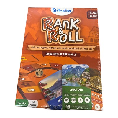 Skillmatics Rank & Roll: Countries of the World   Memory & Strategy Game for Age