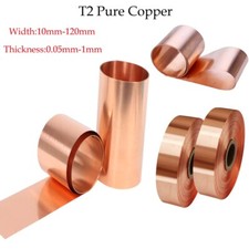 99.9 Flexible Pure Copper Cu Metal Sheet Roll Foil Plate Strip 0.05 1mm Thickn