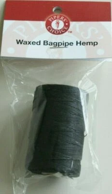 Bagpipe Black Waxed Hemp Bagpipes by Pipers Choice Pipes 2oz 50g