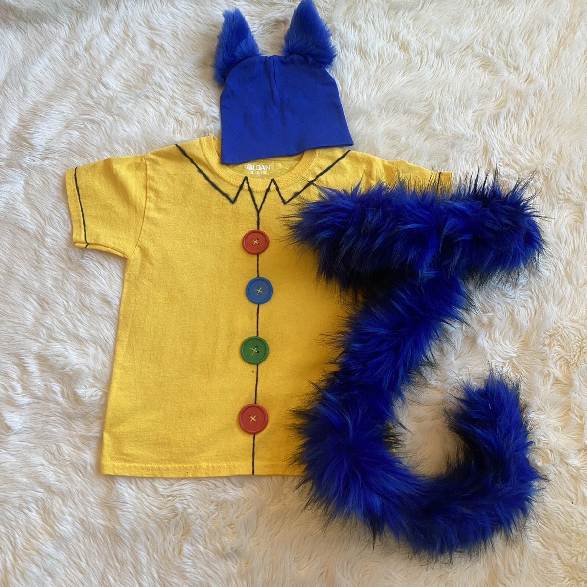 Custom-Made Pete the Cat Halloween Costume Kid's XS Extra Small