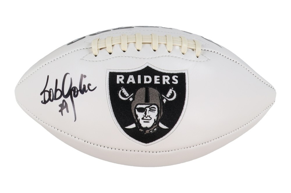 Bob Golic Autographed Signed Los Angeles Raiders Logo Football (JSA COA) 3Xpro Bowl D.T. 