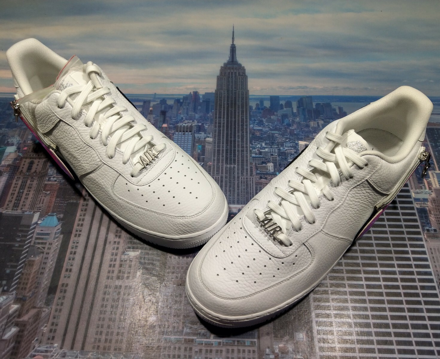 Nike Air Force 1 '07 Premium Zip Swoosh White/Black Mens Size 15 CW6558