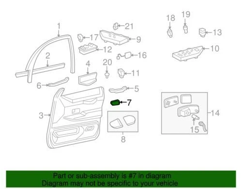 Original Ford Mercury 2003-2004 Grand Marquis Marauder Pull Pocket 3W7Z5422635AAH Foto 2 de 2