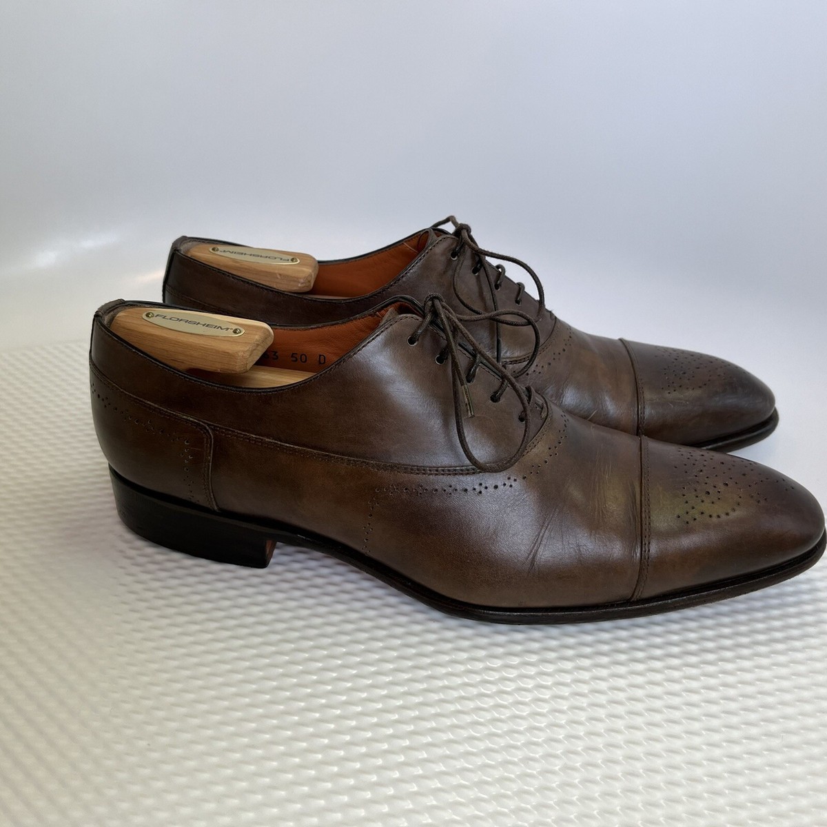 SANTONI Brown suede perforated Unlined Venetian Loafers size 9 F Santoni - Easy Brown Suede Loafer | Mitchell Stores main image 2