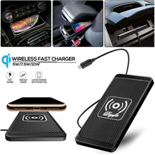 Wireless Car Phone Charger Auto Sense Fast Charging Pad Mat For iPhone Samsung