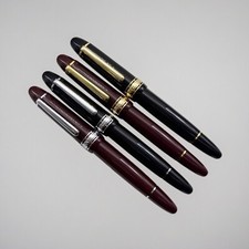 New JUNL 930 Resin Fountain Pen Iridium EF/F/M Nib Writing Pen With Ink WindowPQ