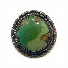 Navajo Handmade Nevada Turquoise Ring With Sterling Silver, Sz 7