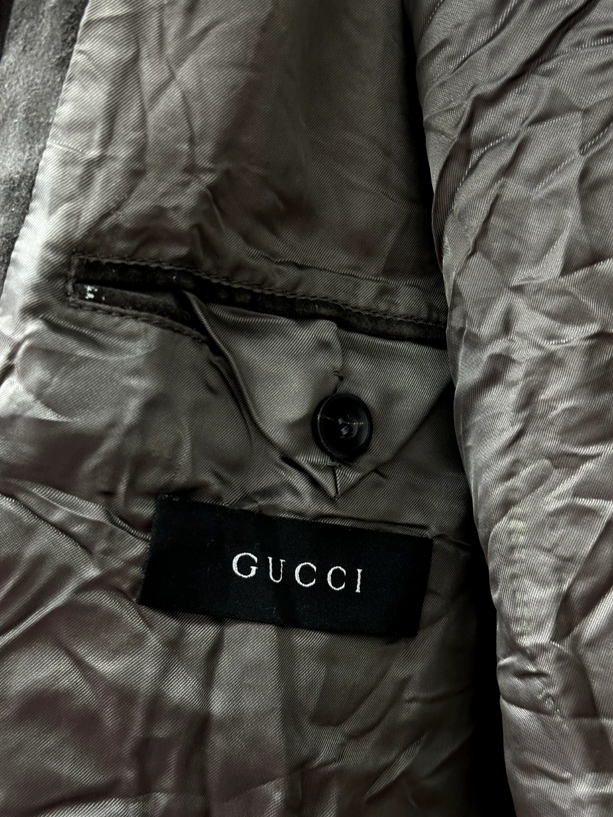 Gucci Pelliccia Giacca Uomo Lana Made In Italy taglia 46