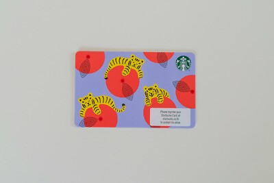 Starbucks 2022 Gift Card Chinese New Year CNY Tiger Geschenkkarte Giftcard