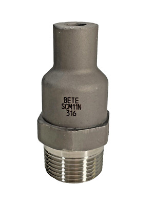BETE SCM11N-316 1'' NPT Full Flow Spray Nozzle, Narrow Pattern, Stainless Steel