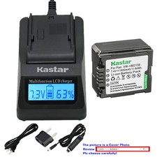 Kastar Battery LCD Fast Charger for Panasonic VW-VBG130 SDR-H40 SDR-H40P Camera