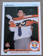 1990-91 Upper Deck Hockey Card #355 Mike Ricci Philadelphia Flyers Rookie 