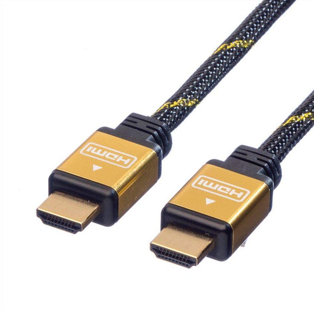 Высокоскоростной HDMI-кабель ROLINE GOLD с поддержкой Ethernet 3D 4K FullHD 5m vergoldet